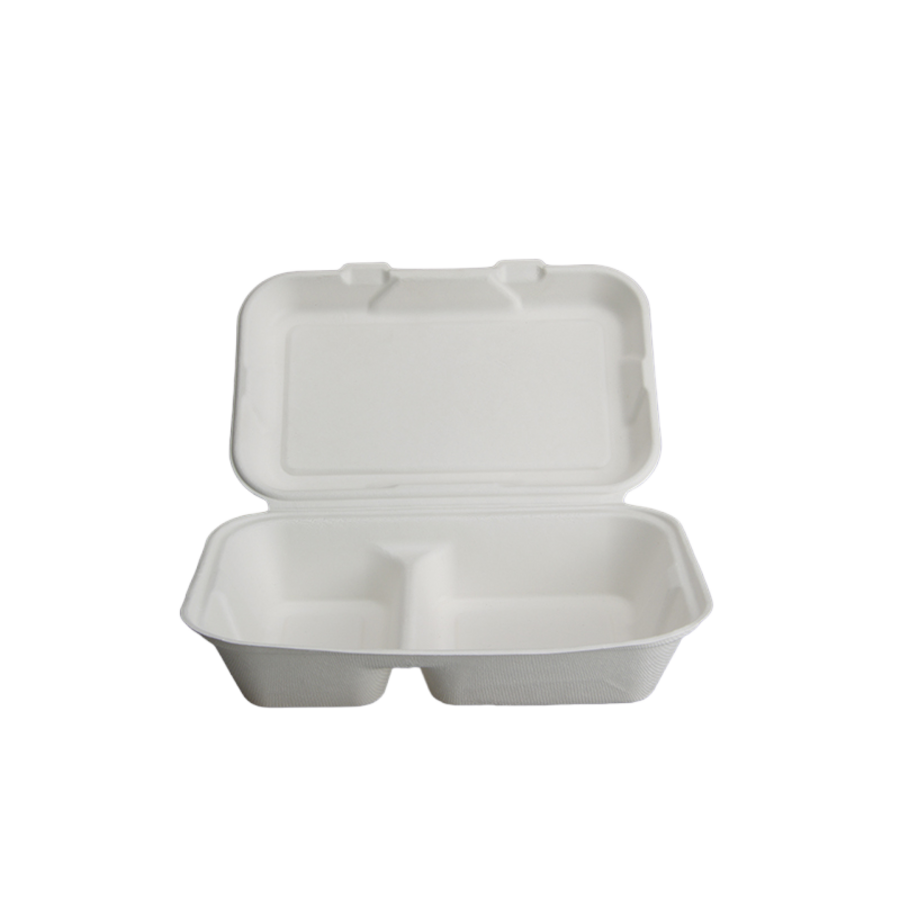  2 Compartment Rectangular Clamshell